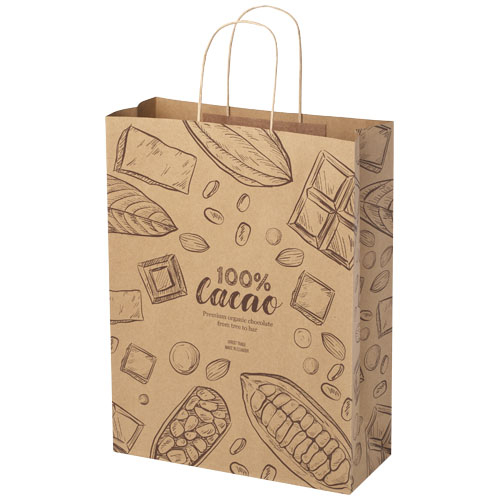 Sac en papier Kraft personnalisable XXL 31x12x41 cm Marron kraft